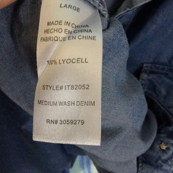 Thread & Supply Denim Shirt EUC Size L - Picture 4 of 4